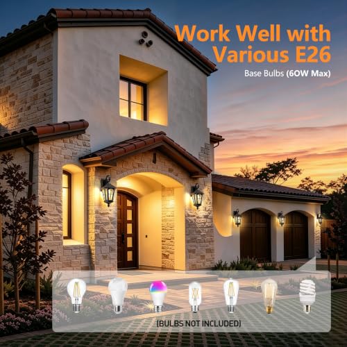 16'' Outdoor Wall Lights 2 Packs (Black)