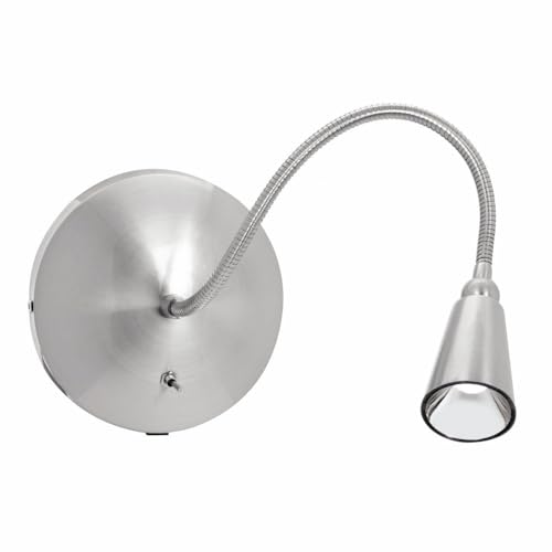 62089 BS LED Gooseneck Wall Lamp (Brushed Steel Finish)