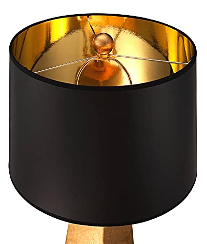 Obelisk 26" Tall Table Lamp Gold Black Shade Finish Modern (Gold)