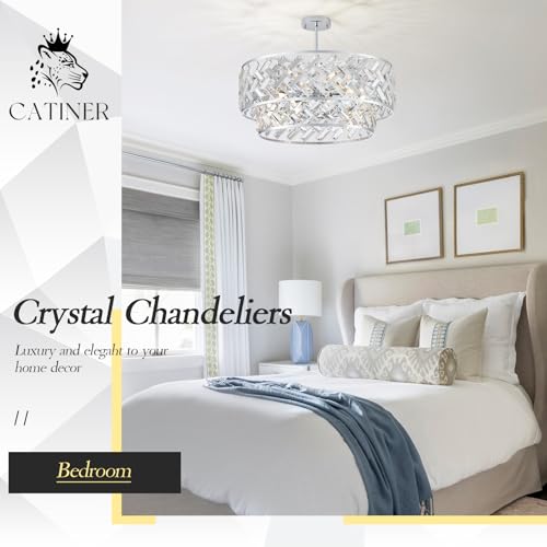 24" Chrome Crystal Chandelier (Big Drum Chrome)