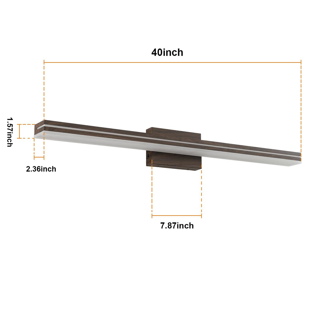 LED Modern Bathroom Vanity Light Fixtures (40-Inch / Brown)