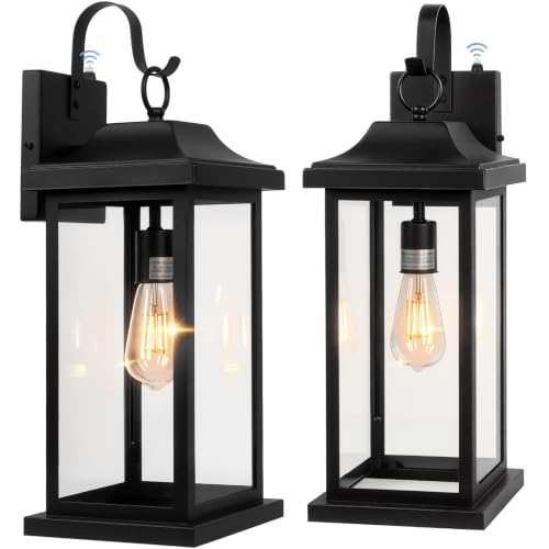 Extra Large 21 Inch Dusk to Dawn Outdoor Lighting Matte Black (Black / 21 Inch)