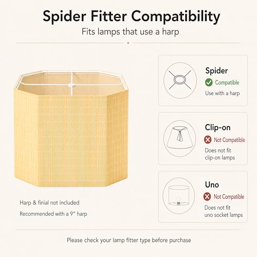 Natural Bamboo Square Lamp Shade (Natural Bamboo - Square)