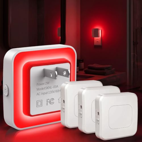 Motion Sensor Night Light Plug (Red)