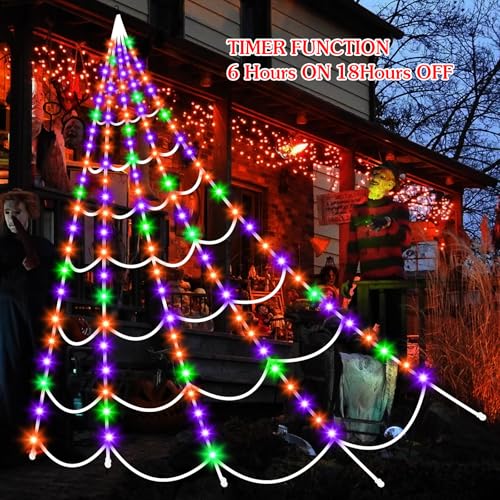 Halloween Decorations Spider Webs Lights