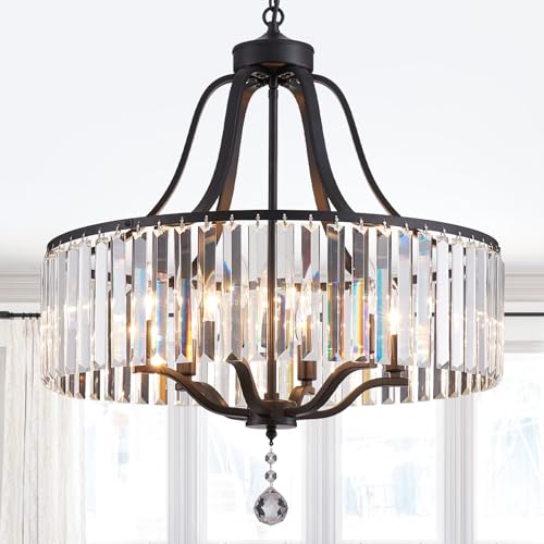 Modern Crystal Chandeliers Round 6 (168-Black)