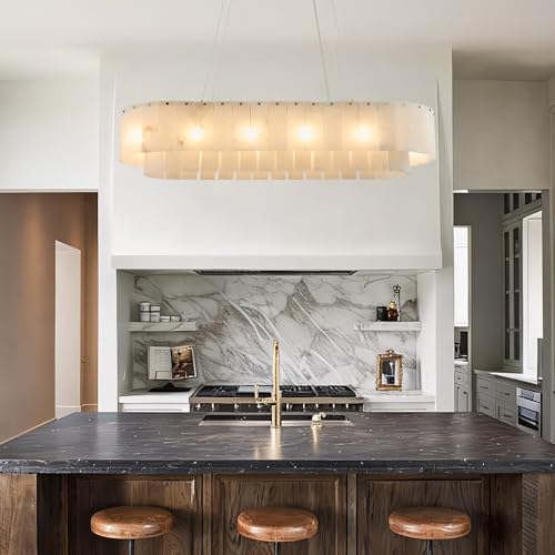 39" Rectangular Alabaster Chandelier (39" Rectangular)