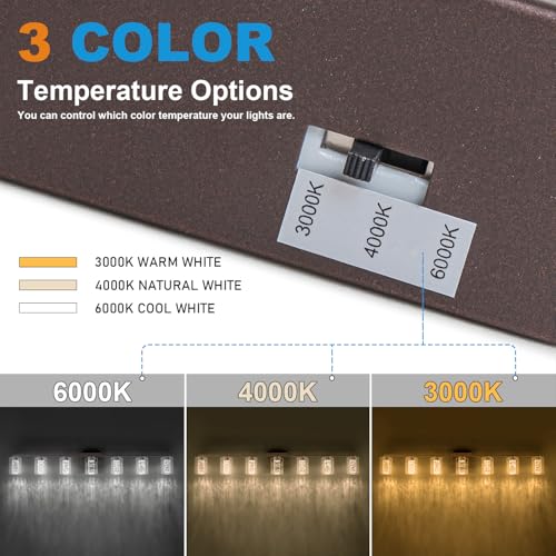 7 Light Bronze Vanity Light with 3 Color Modes (7-light / Bronze)