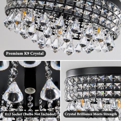 Crystal DomeFlushmount Chandelier
