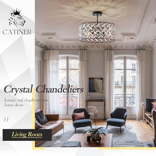 18" Black Crystal Chandelier (Large Black)