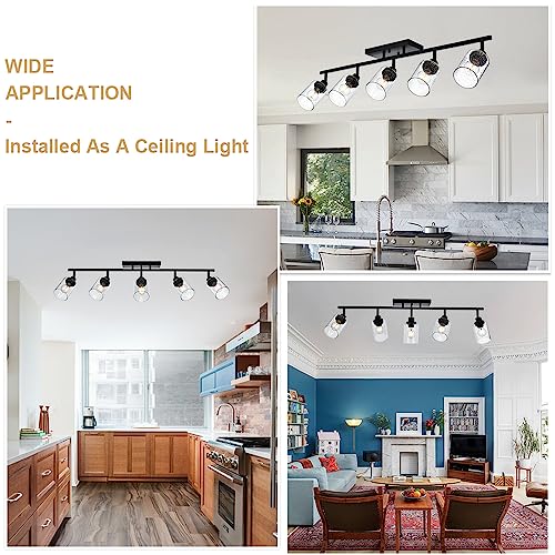 5 Light Track Lighting Fixtures (Black / 5-Light)