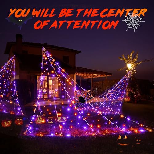 Halloween Decorations Outdoor Huge Spider Web Decorations