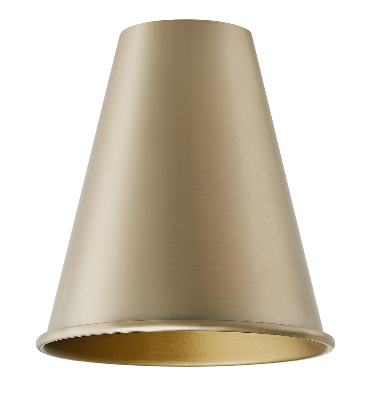 21603-41,Replacement Cone Metal Shade for Pendant Light,Light Bronze,6"W x 6-1/2"H,Center Hole 1-5/8" (Light Bronze with Gold inside)