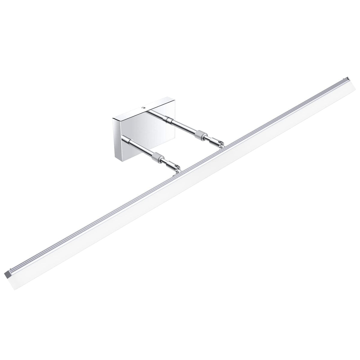48 inch LED Vanity Lights Adjustable Bathroom Wall Light Fixtures Bathroom Lighting Fixture Over Mirror Chrome Modern Vanity Lighting 5500K (Chrome / 47.2 in)