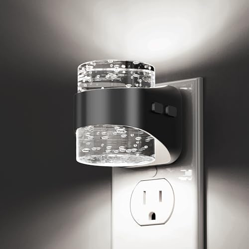 Night Light 5000K Bubble Night Lights Plug into Wall (Black Bubble-5000K / 1 Pack)