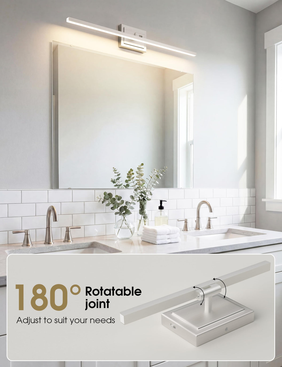 Modern Bathroom Vanity Light 31.5 inch (Brushed Nickel / 31.5 inch)
