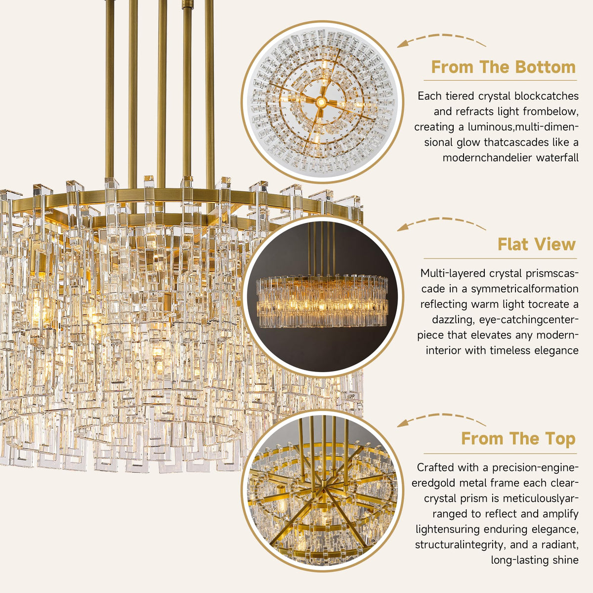 36'' W Round Single (Gold-5(36''))