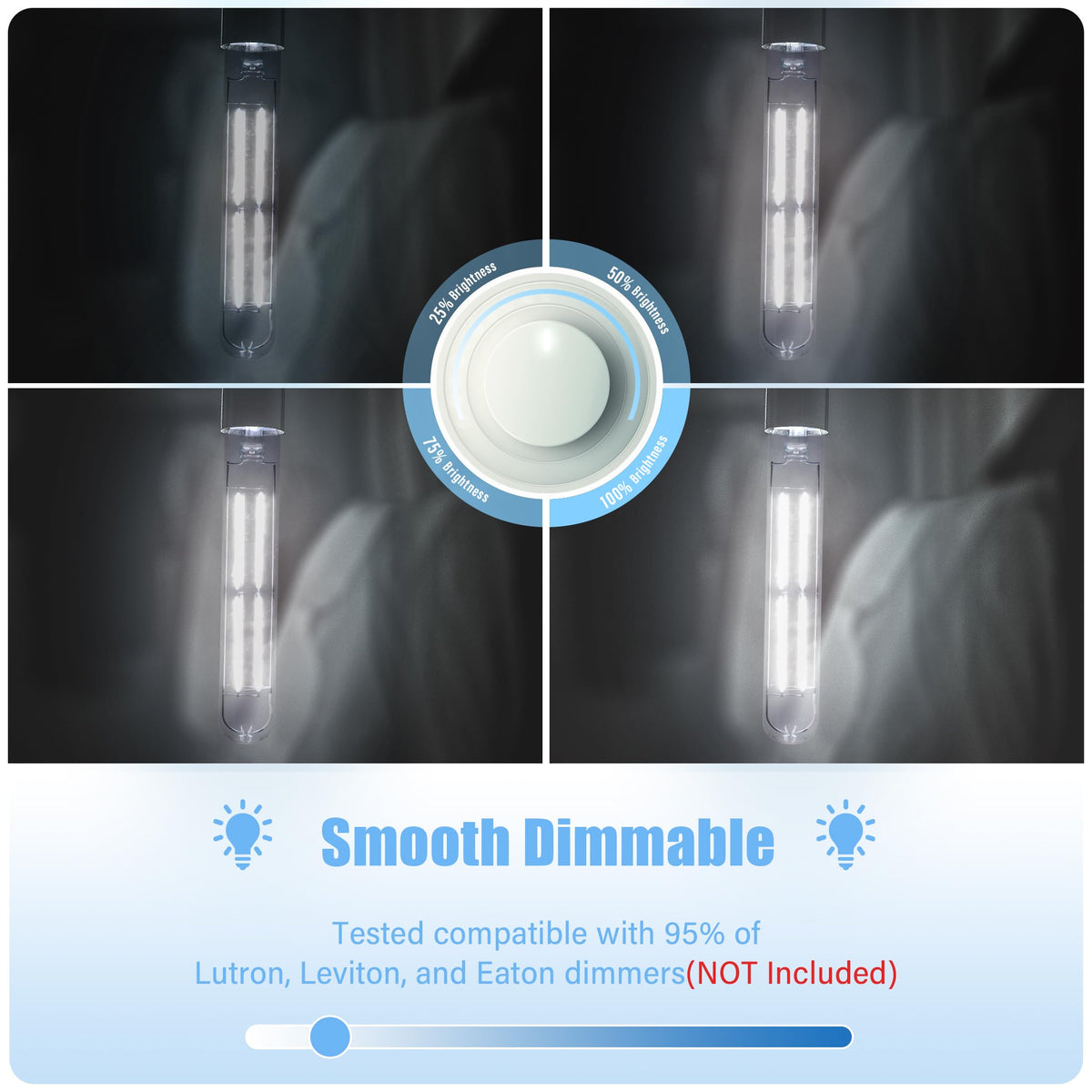 8.9IN LED Light Bulbs E26 Base (9 Inch 6W (4 Count))