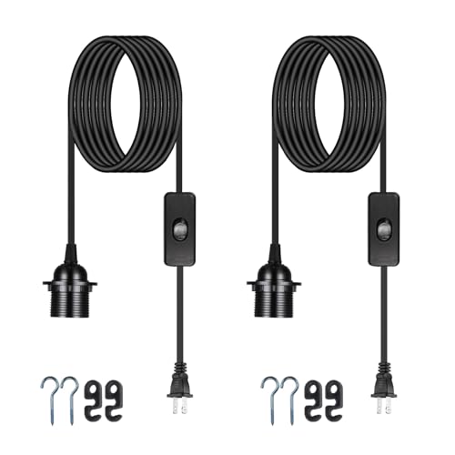 Plug in Pendant Light Cord (Black / 16FT)