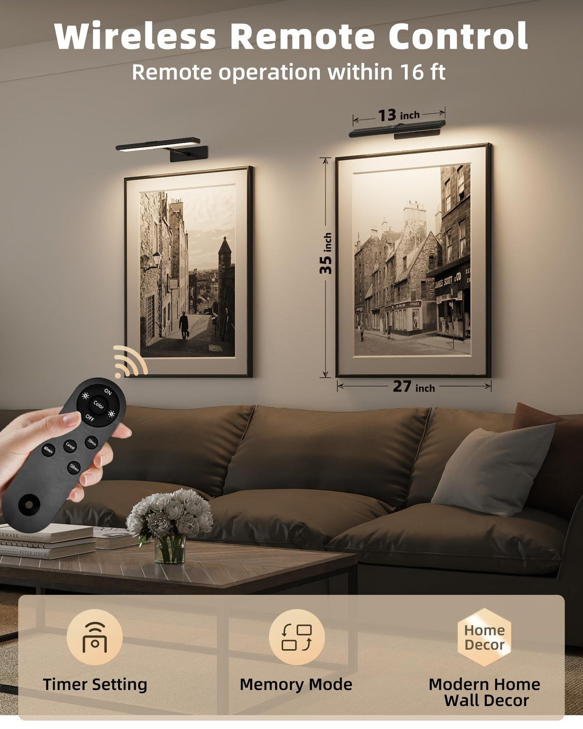 Picture Light for Wall (Black / 13inch)