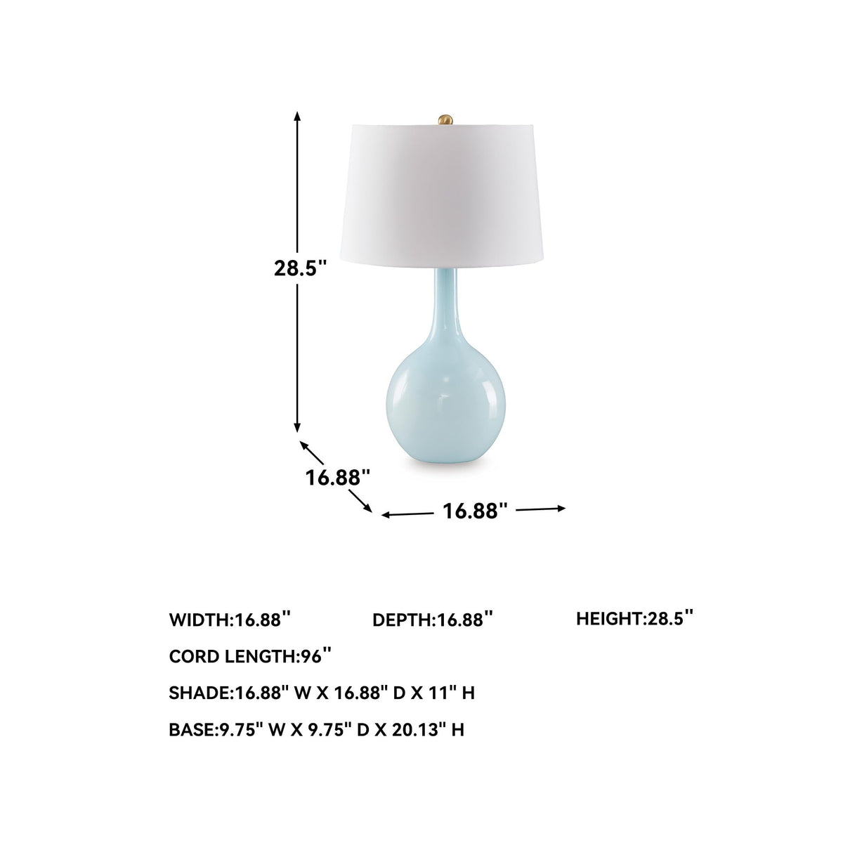 Rylanton Table Lamp (Aqua / Table Lamp)