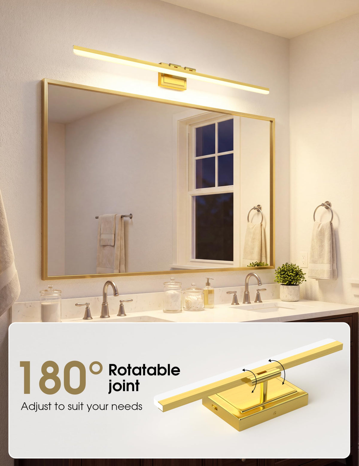 Modern Bathroom Vanity Light 48 inch (Gold / 48 inch)