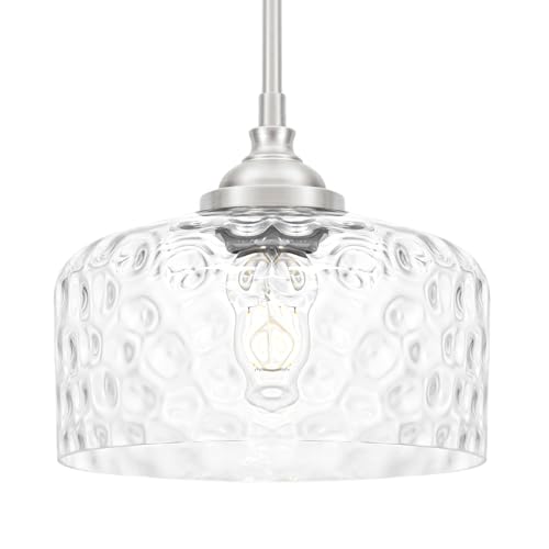 Vintag Pendant Light with Etched Crystal Glass