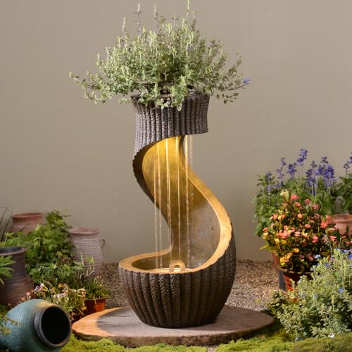 S Curved Water Fountain Outdoor