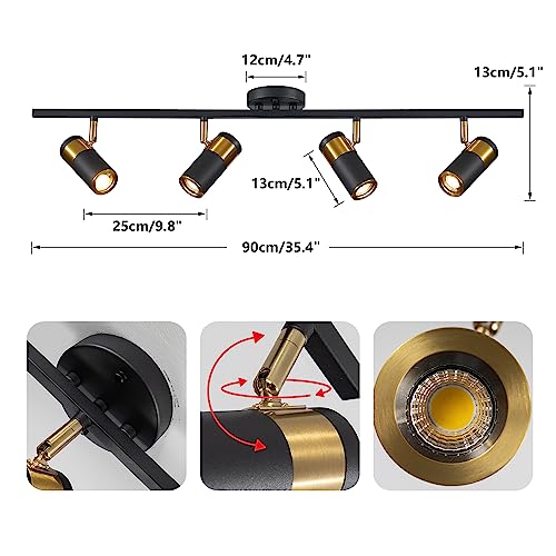 Black 4 Light Track Lighting (Black(4-lights))