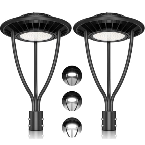 2 PCS 100W LED Post Top Lights with Photocell