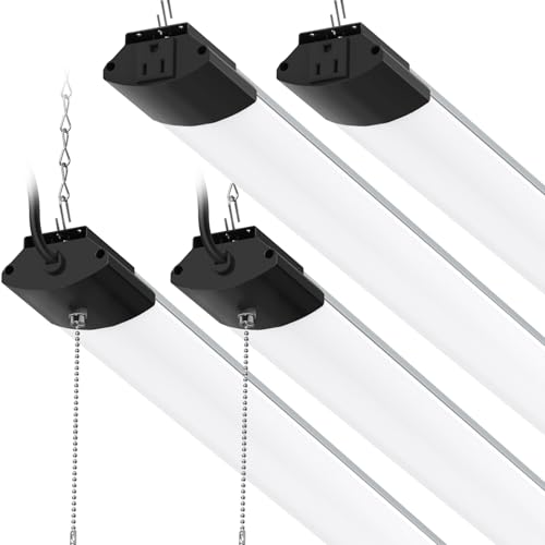 BS168 LED Shop Lights 8FT for Workshop (5000K / Black-168W-8FT-4 Packs)