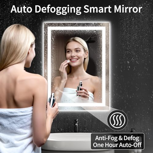 24"x32" LED Bathroom Mirror with Lights (32"L x 24"W)