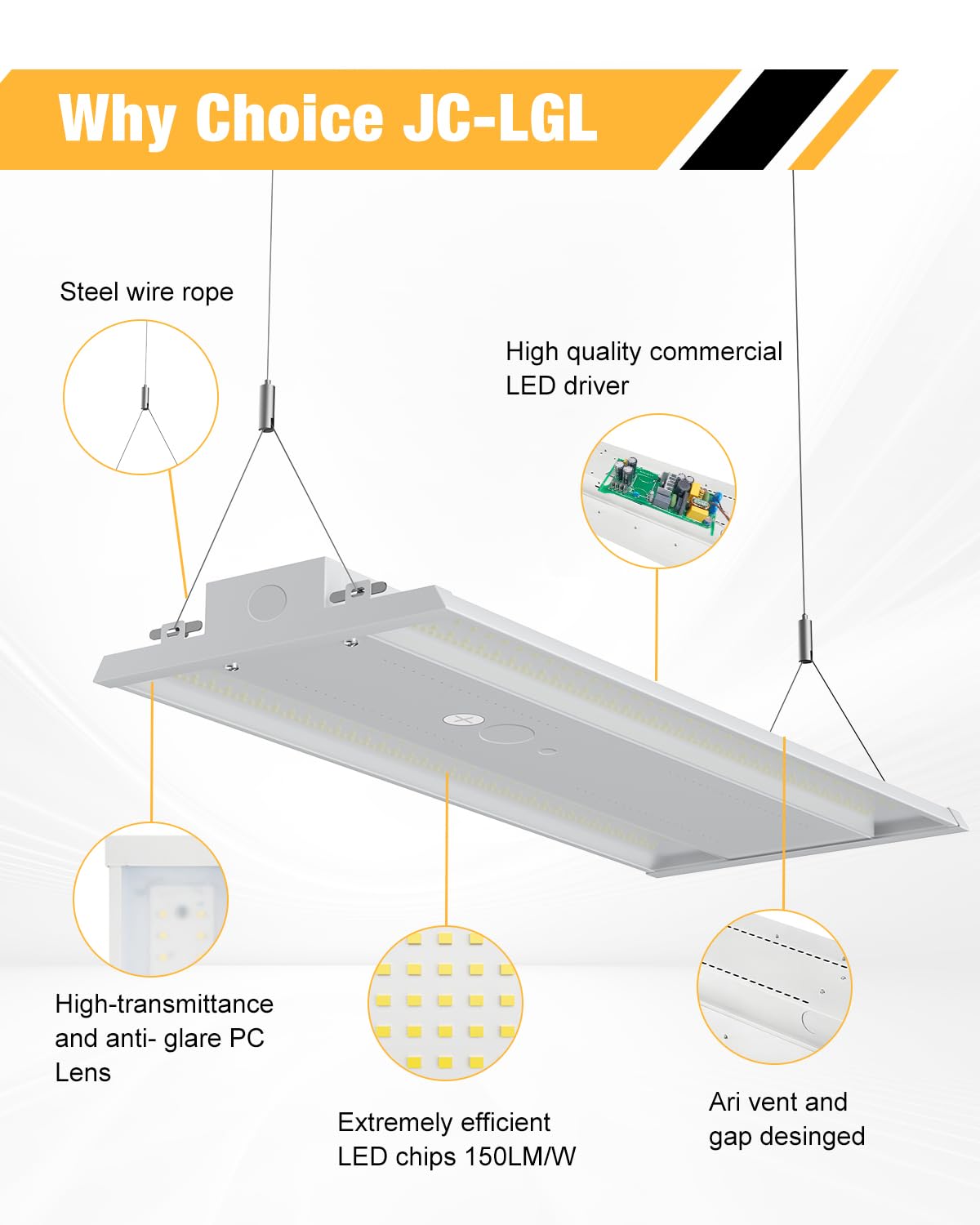 LED Linear High Bay Light 300W (3FT)