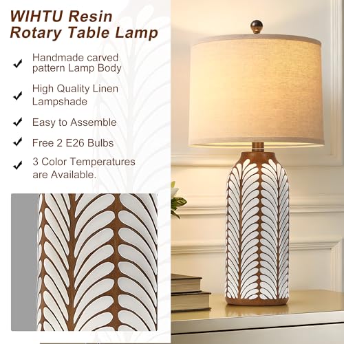 26.5'' Bedside Lamp Set of 2 (Wood Grain)