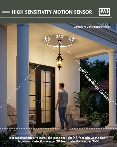 Motion Sensor Outdoor Hanging Light