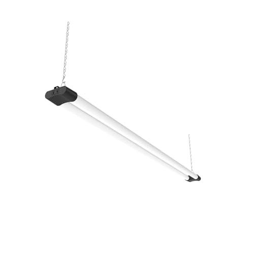 4FT 40W LED Shop Light with Inline Switch Dual Tube Lightweight Daylight White 5000K Surface or Suspension Mount for Garage Workshop Basement