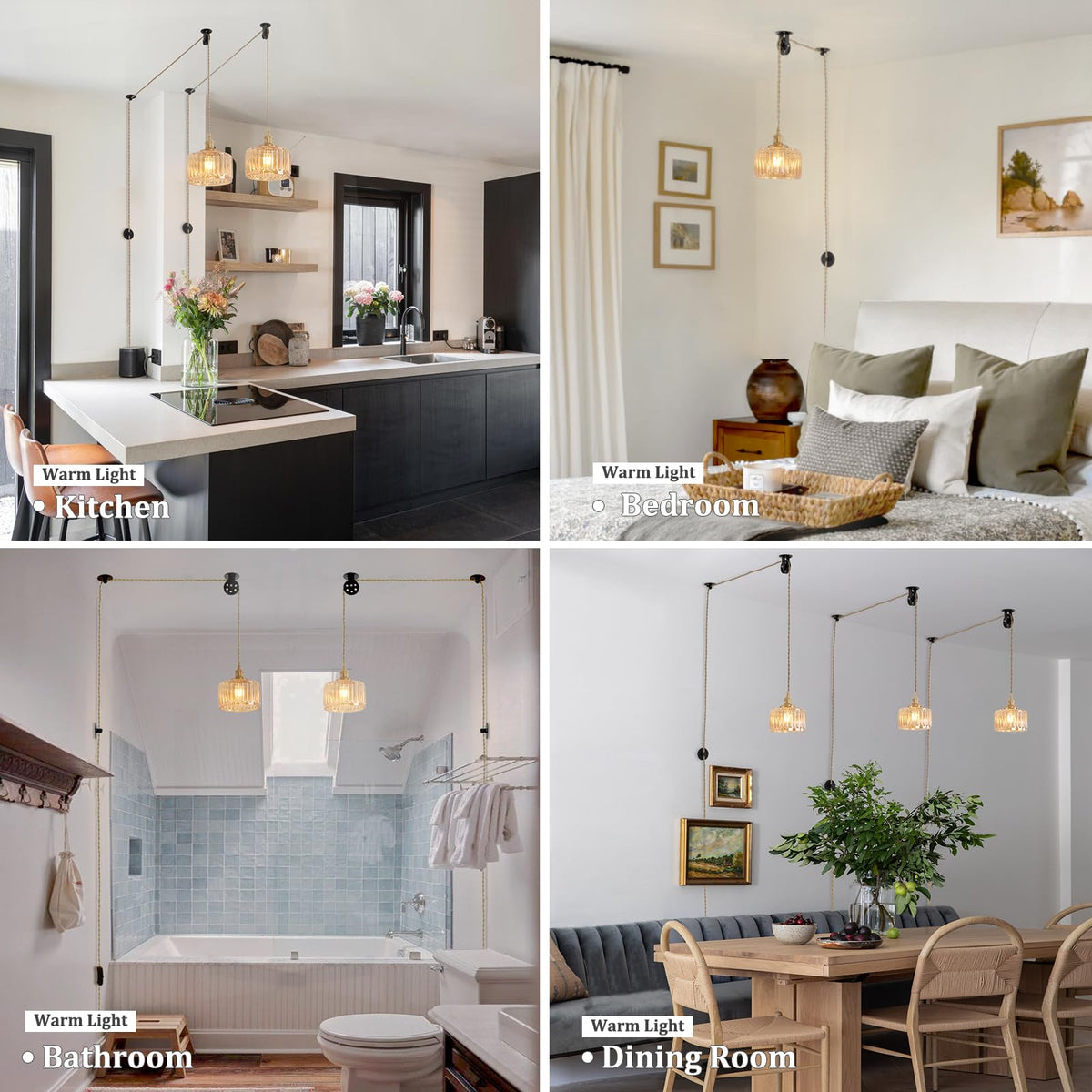 Plug in Pendant Light Hanging Light Fixture Corded On (Amber)