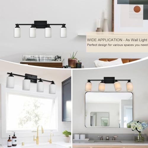 Adjustable Ceiling Spotlight in Black (Black / 4-Lights)