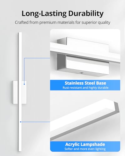 Modern Vanity Lights for Bathroom Over Mirror (6000K / 36inch)