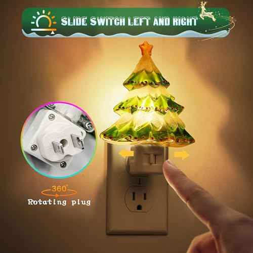 Christmas Tree Night Light (Christmas Tree-3000K / 2 Pack)