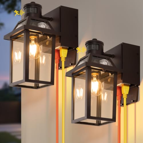 Porch Lights with GFCI Outlet Dusk to Dawn Outdoor Lighting