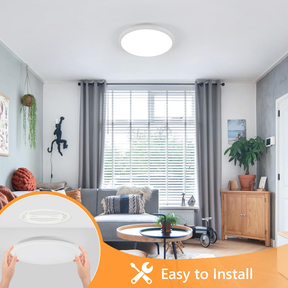 6 Pack 12 Inch LED Flush Mount Ceiling Light (6 Pack 1CCT)