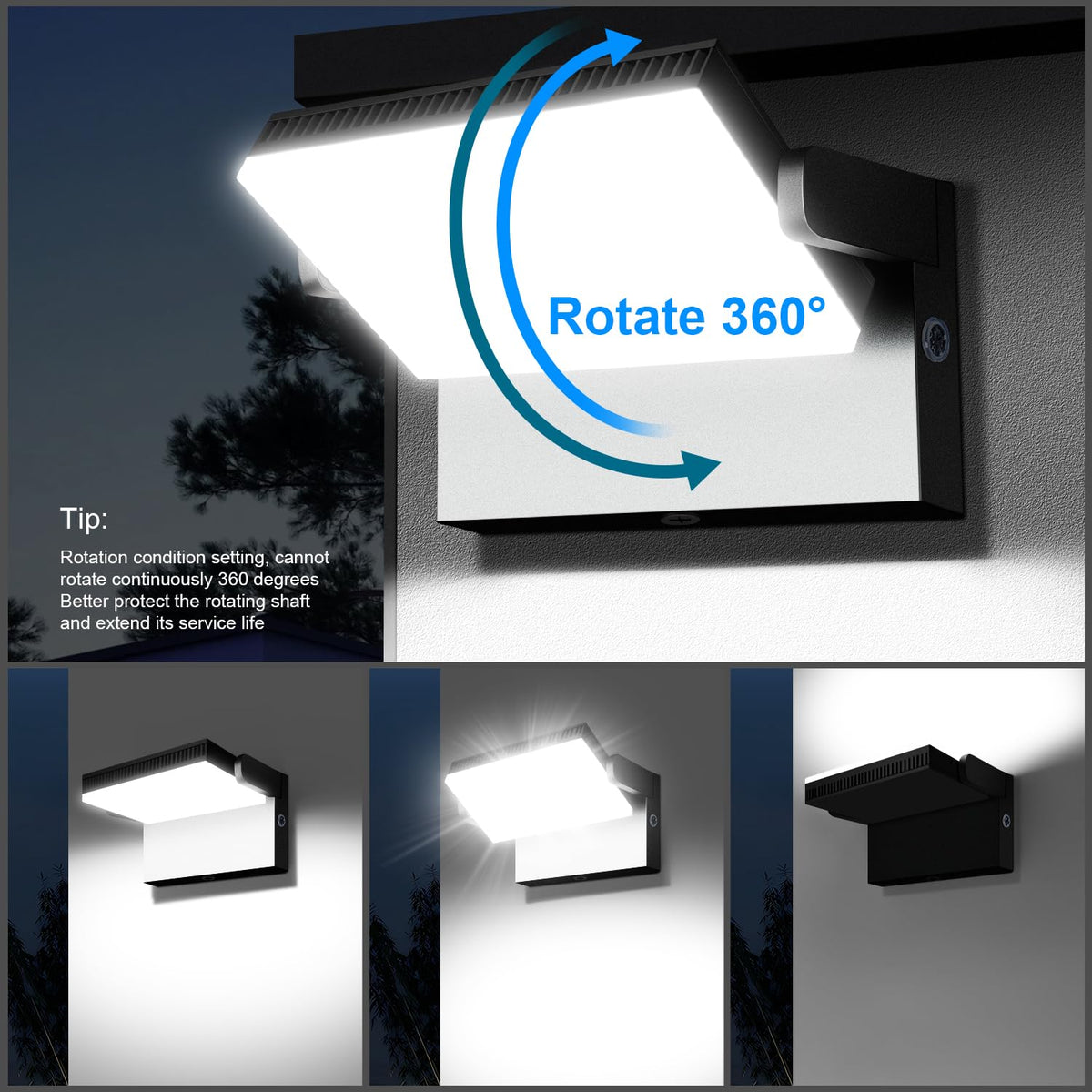 120W Modern Sleek FloodLight 18000LM (120W-5000K-4Pack-Photocell)