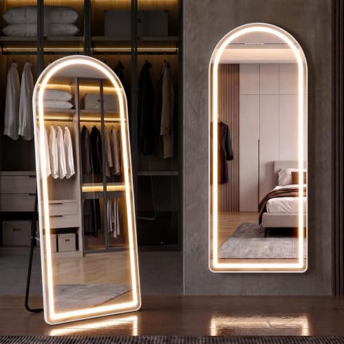 16"x60" Arched Full Length Mirror with Lights (Elegant Led-white Arched / 60"L x 16"W)