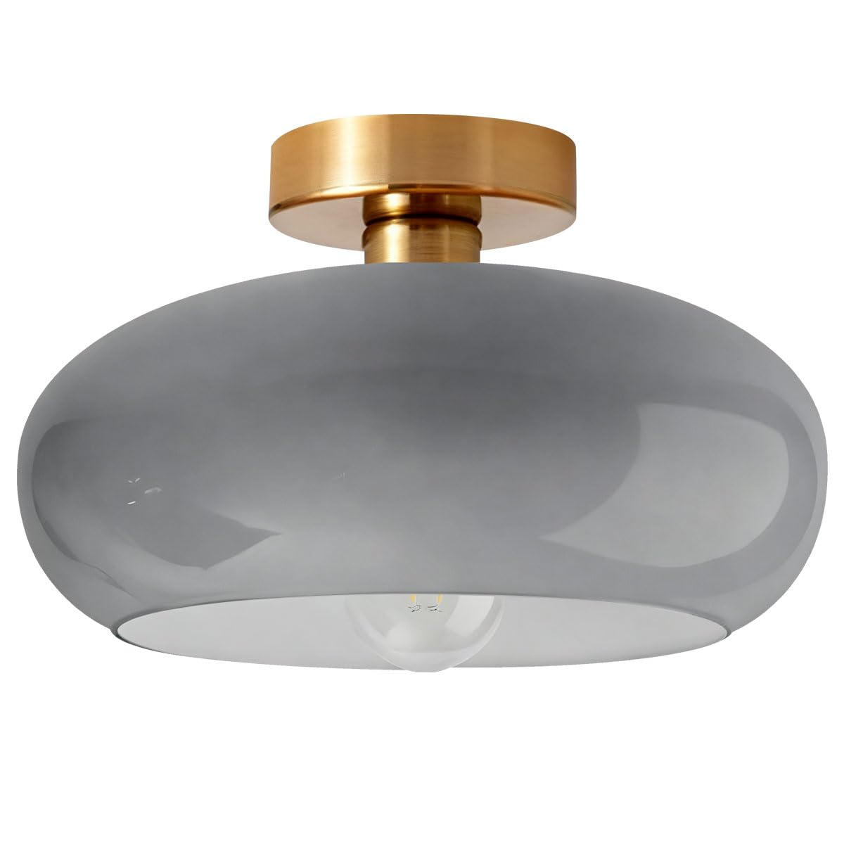 Mid Century Light Fixture Vintage Ceiling Light (Gray)