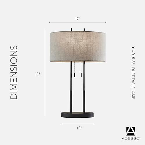 Duet Table Lamp with Dual Pull Chains (Antique Bronze / Table Lamp)