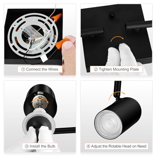 4 Light Track Lighting Kit (4 light-black)