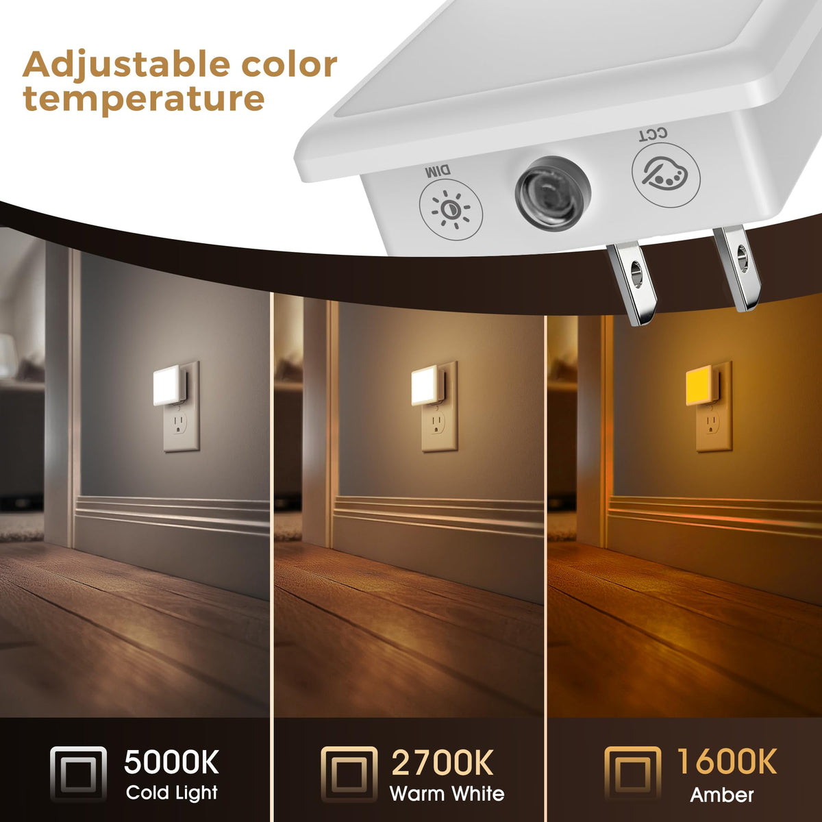 3CCT Night Lights Plug into Wall 2 (3CCT)