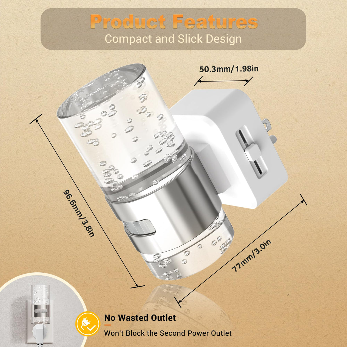 Motion Sensor Night Light (Silver)