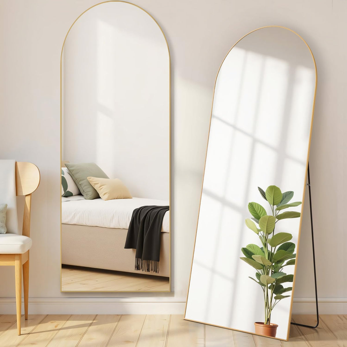16"x59" Arched Mirror Full Length (Classic Gold-arched / 59"L x 16"W)